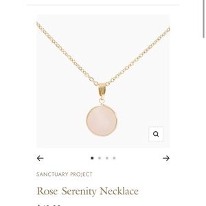 Sanctuary Necklace Rose Quartz Serenity  19” Adjustable Chain NEW
